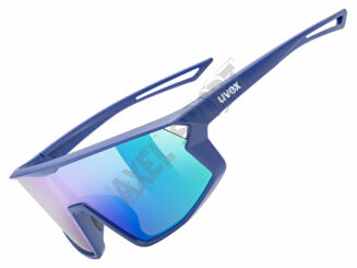 Okulary rowerowe UVEX Skyryse Jr. blue matt (mirror green) S3 - 2