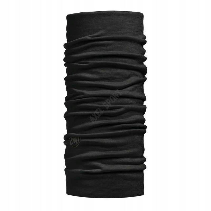 BUFF Bandana MERINO LIGHTWEIGHT SOLID BLACK