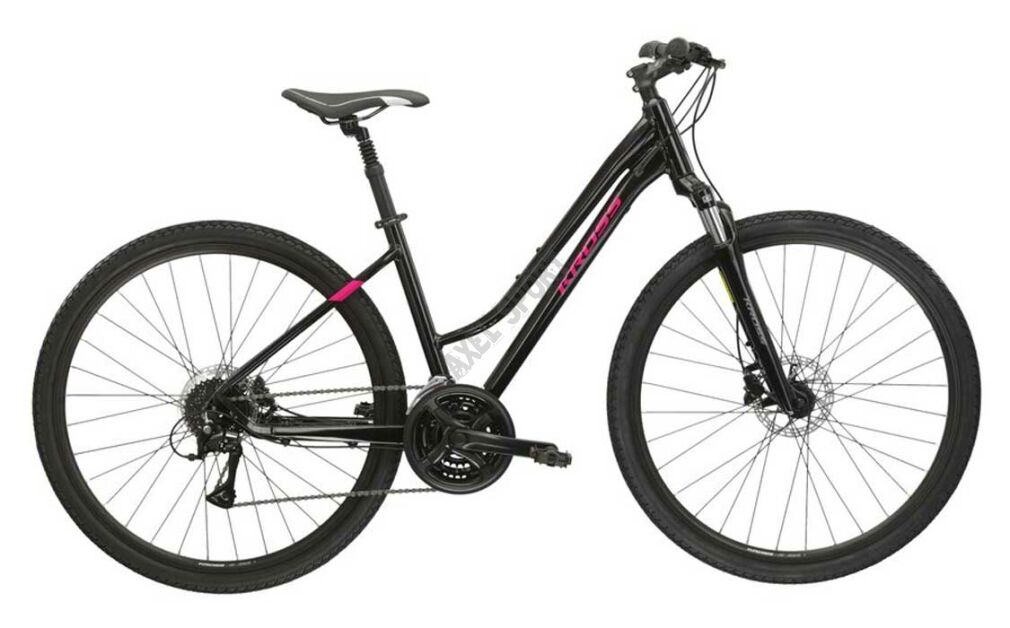 Rower damski cross Kross Evado 4.0 (28'') czarno-malinowy L