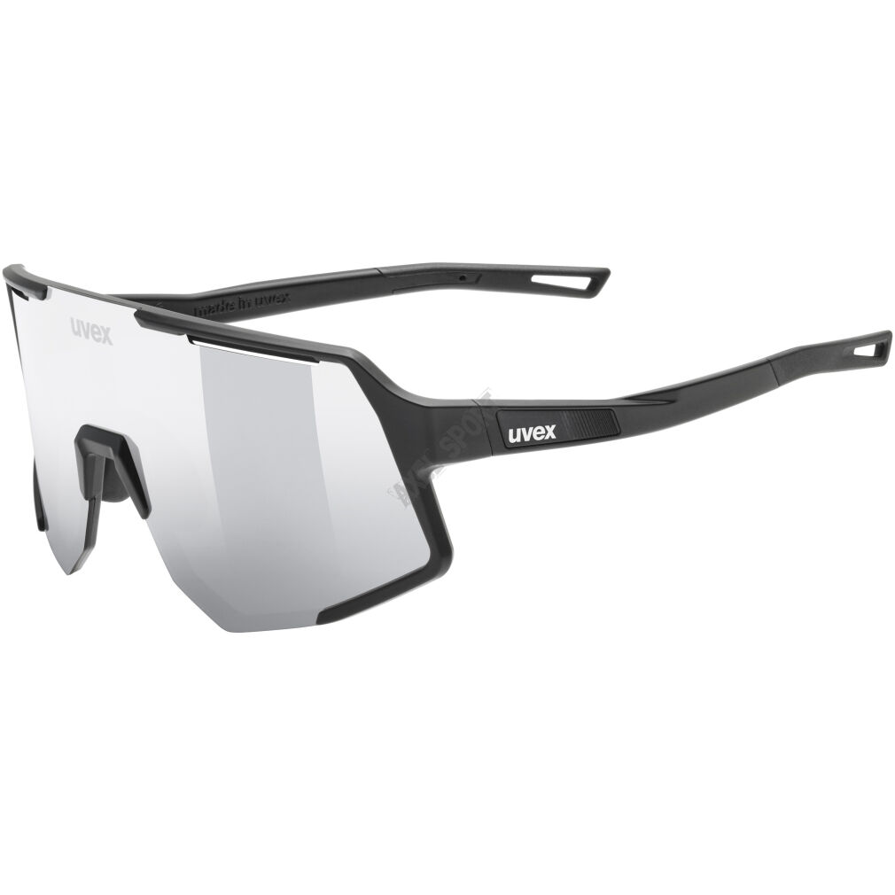 Okulary rowerowe przeciwsłoneczne UVEX Sequenze black matt/mirror silver S3
