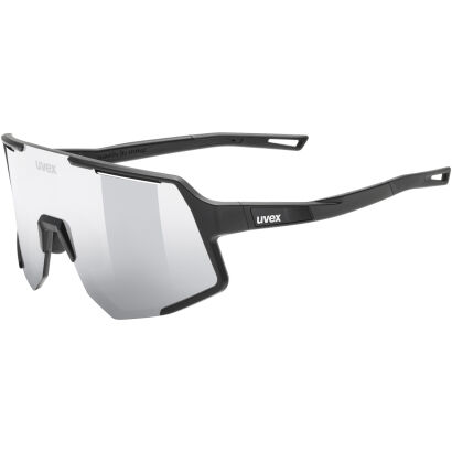 Okulary rowerowe przeciwsłoneczne UVEX Sequenze black matt/mirror silver S3