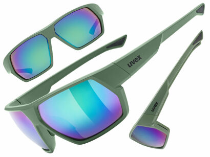 Okulary rowerowe UVEX Sportstyle 238 moss matt (mirror green) S3