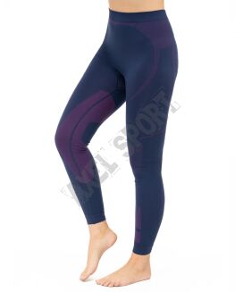 Legginsy damskie Brubeck Dry LE1326W jeansowy/fiolet L - 2