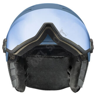 Kask narciarski UVEX Wanted visor blue (S2) - 3