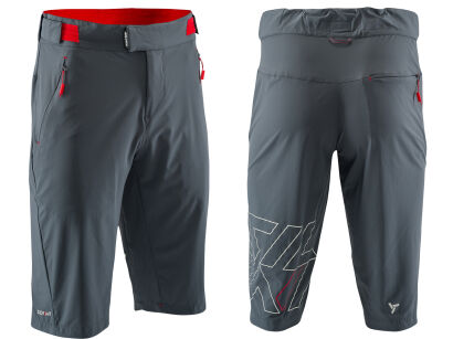 Męskie spodenki rowerowe MTB SILVINI Talfer - charcoal-red (szaro-czerwone)