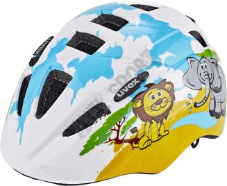 Kask rowerowy UVEX dziecięcy Kid 2 - niebieski (słoń i lew) 46-52 cm - 2