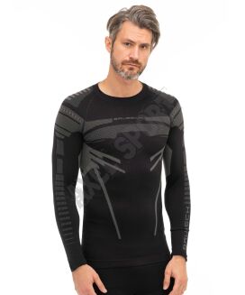 Bluza męska Brubeck DRY czarny/grafit S - 2