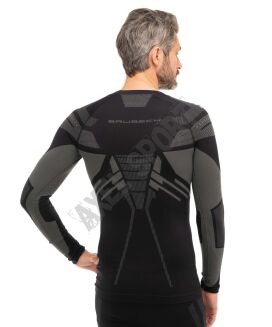 Bluza męska Brubeck DRY czarny/grafit S - 3