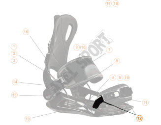 Pasek do wiązania snowboardowego HEAD RX toe adjuster strap 1szt - 2