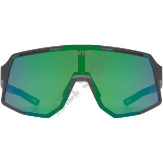 Okulary rowerowe przeciwsłoneczne UVEX Sequenze black matt/Mirror green S3 - 4