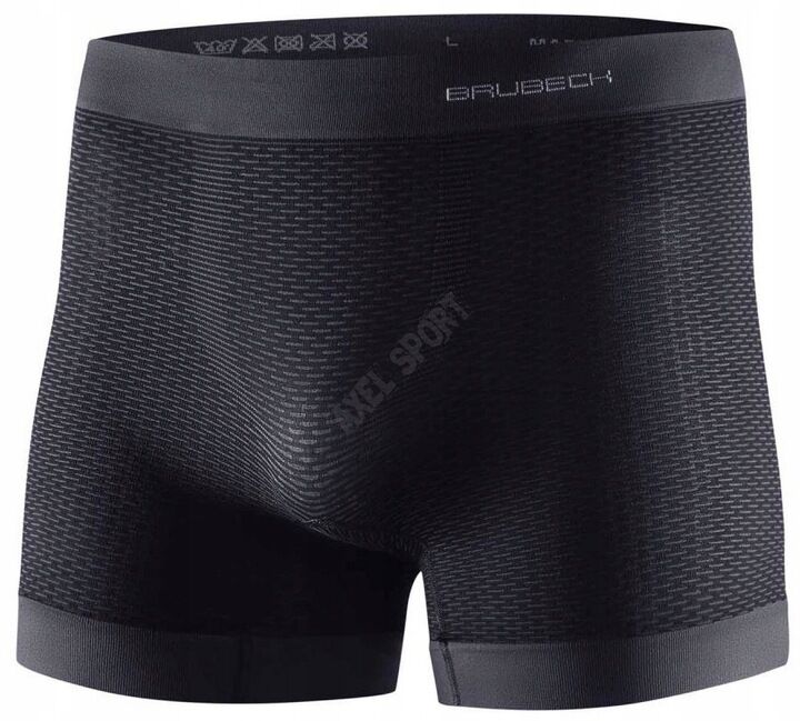 Termoaktywne Bokserki Męskie BaseLayer BRUBECK grafit L