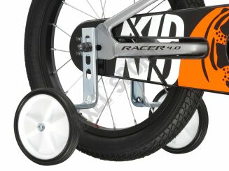 Rower dziecięcy z kółkami bocznymi KROSS Racer 4.0 (16'') sreb biał pom - 3