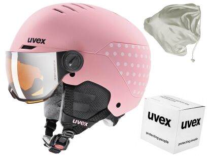 Kask narciarski UVEX Rocket JR visor pink 54-58cm