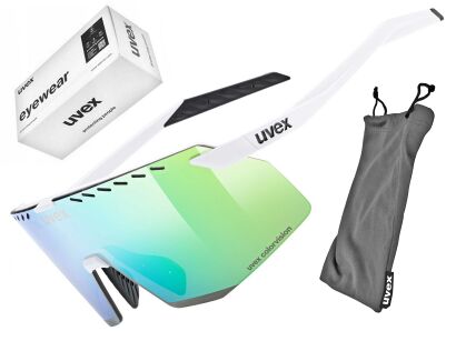 Okulary rowerowe przeciwmgielne UVEX Pace Stage CV white/green S3