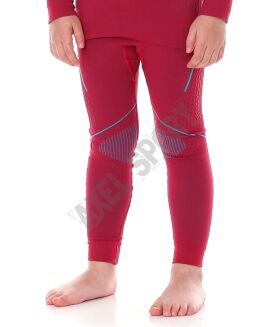 Spodnie termoaktywne Brubeck THERMO KIDS rubinowe 104/110 - 2
