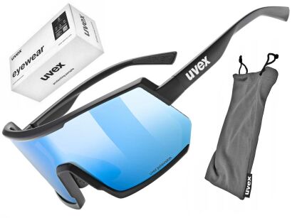 Okulary rowerowe przeciwsłoneczne UVEX Sportstyle 235P black mat S3
