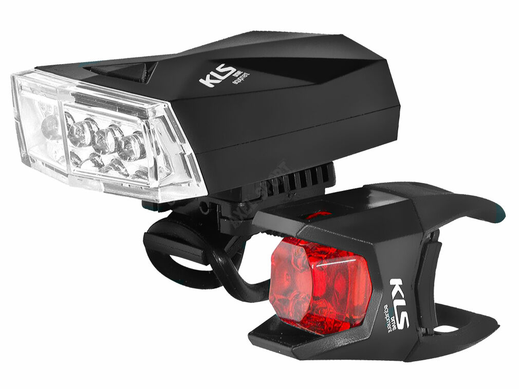 Zestaw oświetlenia lampek przód + tył Kellys Noble na baterie