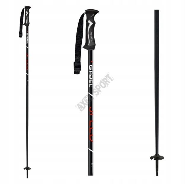 Kije kijki narciarskie GABEL SPEED black/red