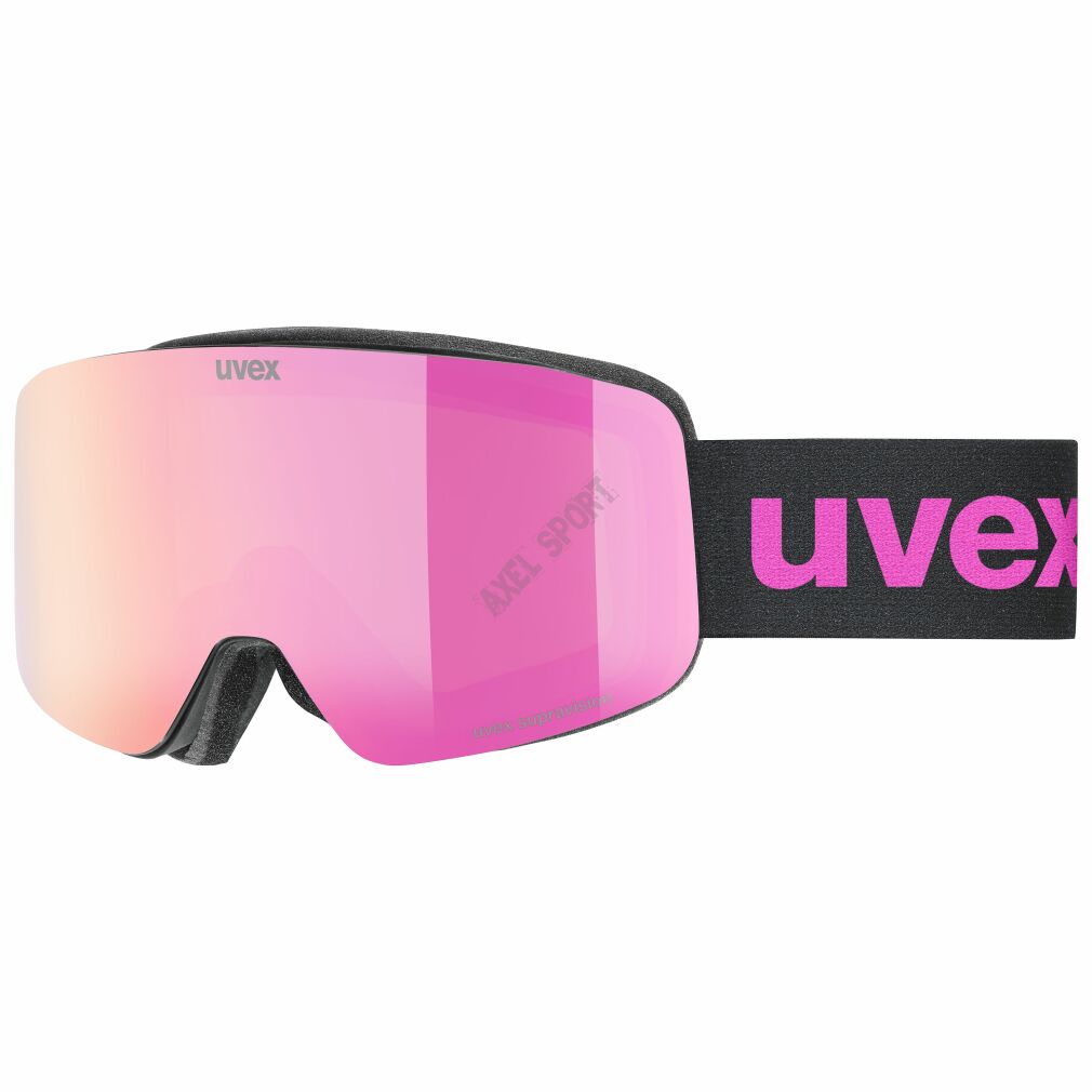 Gogle narciarskie UVEX Pwdr FM black matt (pink) S2