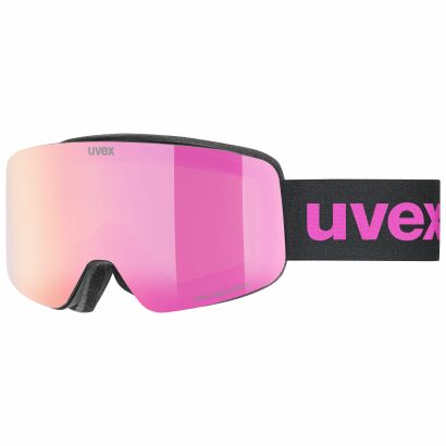 Gogle narciarskie UVEX Pwdr FM black matt (pink) S2