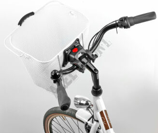Koszyk / kosz na kierownicę HT-512 + uchwyt KLIK PRO  + rączka Biały - 5