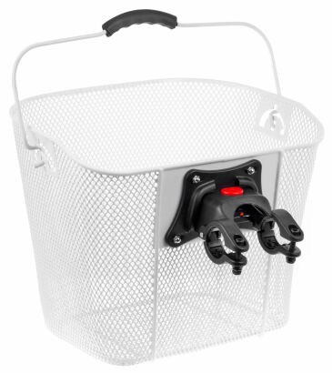 Koszyk / kosz na kierownicę HT-512 + uchwyt KLIK PRO  + rączka Biały