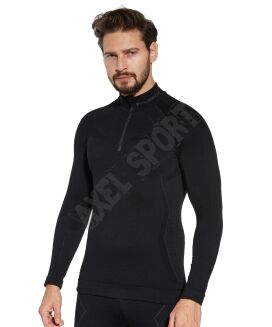 Bluza męska Brubeck Extreme Merino czarna XL - 2