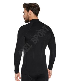Bluza męska Brubeck Extreme Merino czarna XL - 3