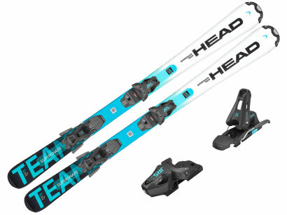 Narty Head Supershape Team Easy JRS + wiązania white/blue