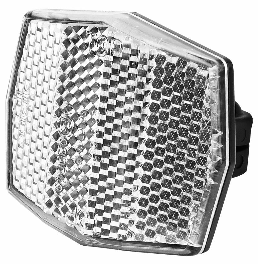 ODBLASK PRZEDNI BIAŁY TRAPEZ KRÓTKI 22,2mm