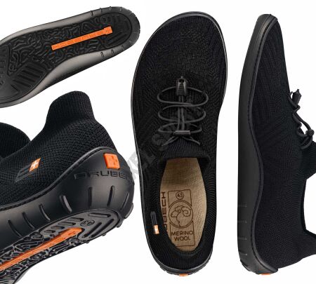 Buty sportowe męskie lekkie wygodne BRUBECK BAREFOOT Merino black 43