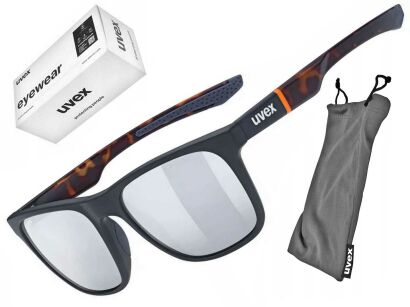 Okulary rowerowo sportowe Uvex LGL 42 blue/havanna S3