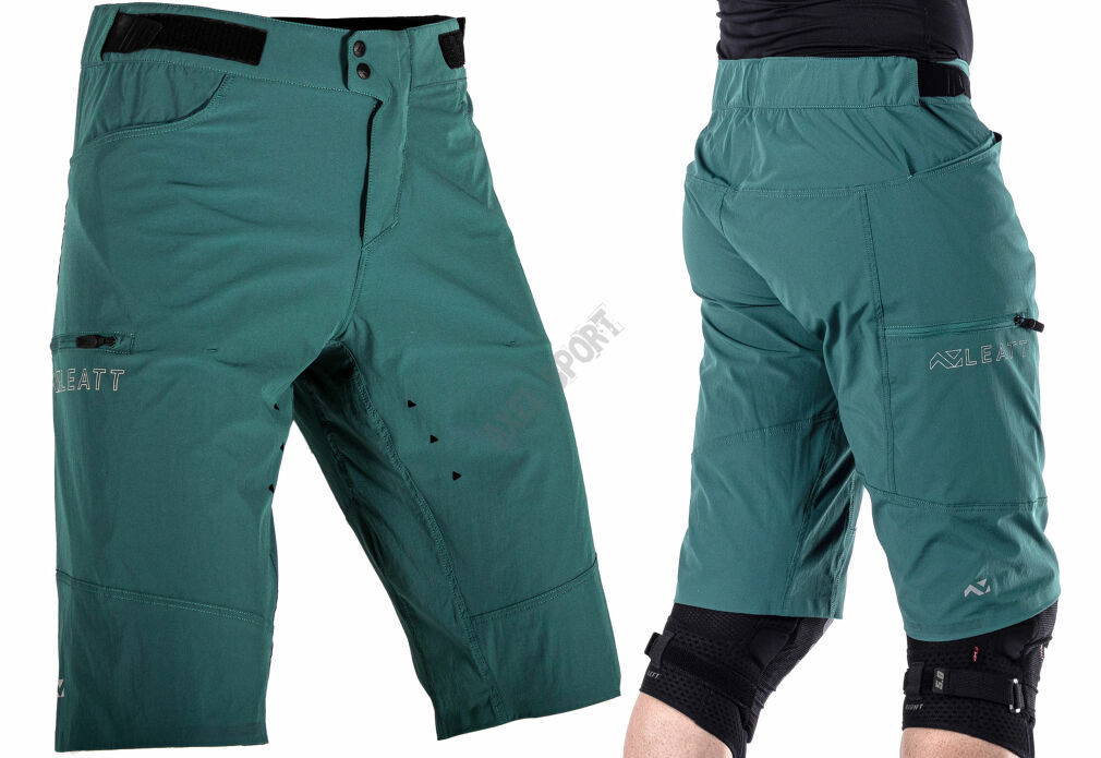 Spodenki rowerowe męskie z wkładką MTB LEATT Trail 2.0 Teal