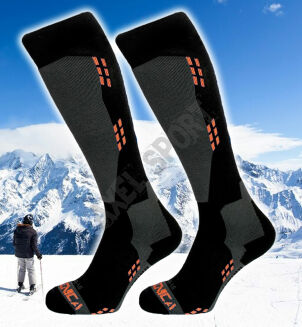 Skarpety narciarskie TECNICA Merino black/orange - 3