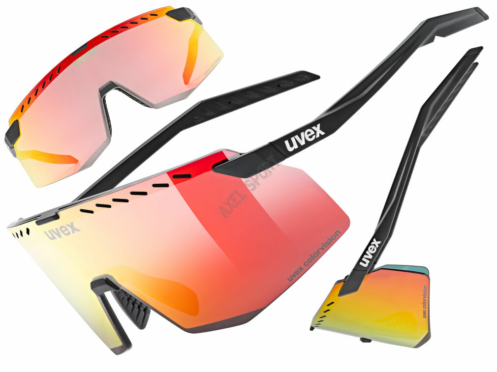 Okulary rowerowe UVEX Pace Stage CV black matt (mirror red) S3