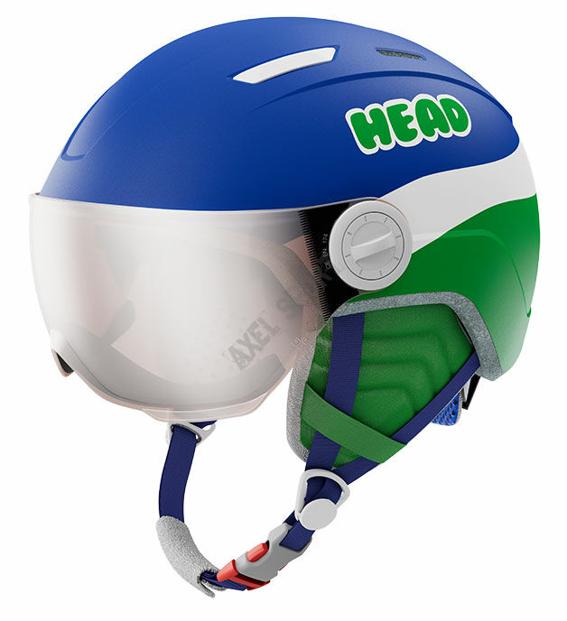 Kask narciarski dziecięcy HEAD MOJO Visor blue/green XS/S (52-56 cm)