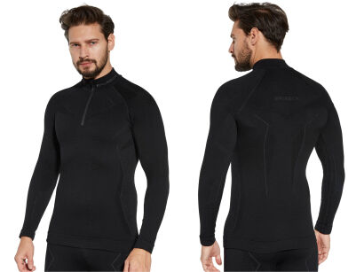 Bluza męska Brubeck Extreme Merino czarna M