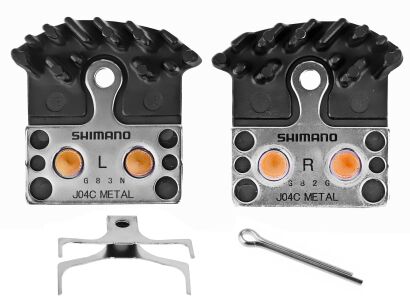 Oryginalne okładziny metaliczne do hamulców tarczowych Shimano J04C Metaliczne/Radiator