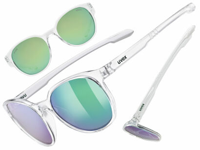 Okulary rowerowe UVEX LGL 54 clear (mirror green) S3