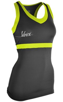 Koszulka rowerowa Damska SILVINI CIMINI Charcool-lime