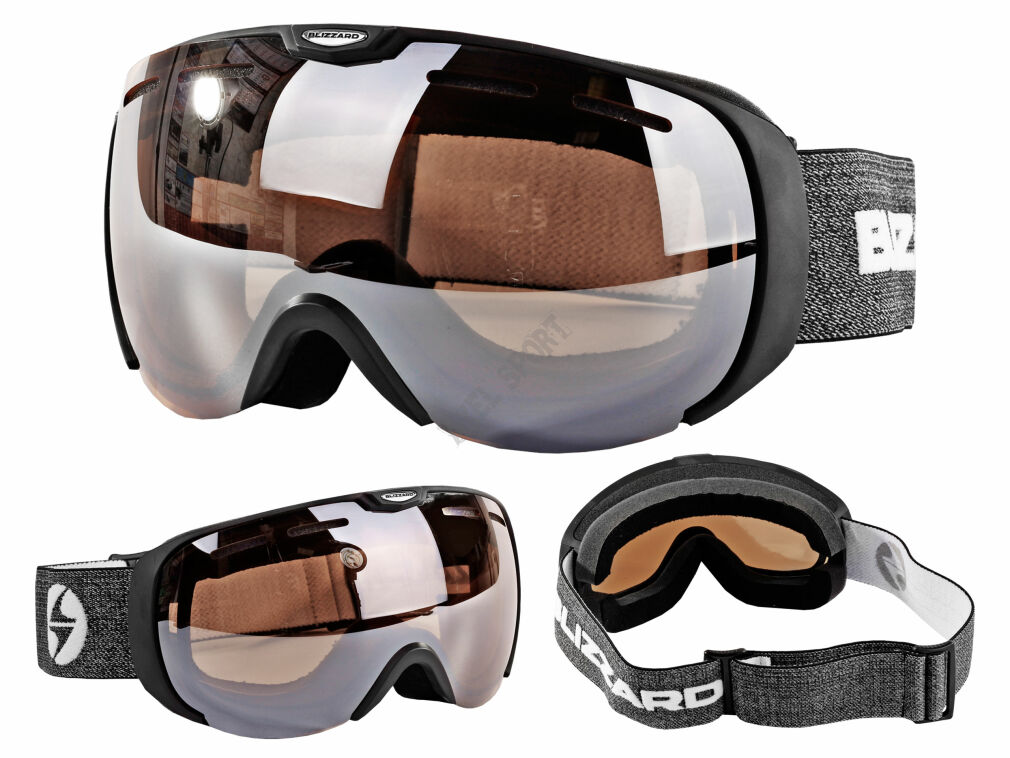 Gogle BLIZZARD 921 MDAVZSO - BLACK MATT/AMBER-SILVER
