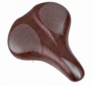 Siodełko wygodne SELLE AMERICA 265x215mm brązowe sprężyny Fiido C11 Pro - 3