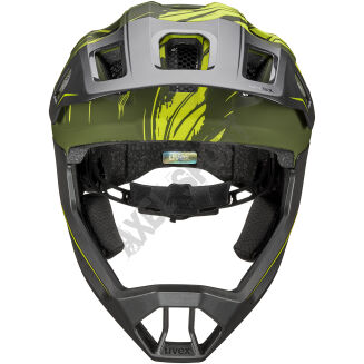 Kask rowerowy fullface UVEX React JR dark olive matt 52-56cm - 4