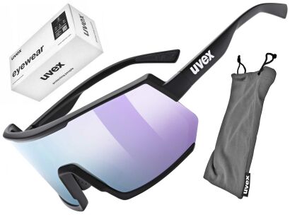 Okulary rowerowe przeciwmgielne UVEX Sportstyle 235 black/lavender S3