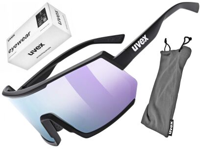 Okulary rowerowe przeciwsłoneczne UVEX Sportstyle 235 black/lavender S3
