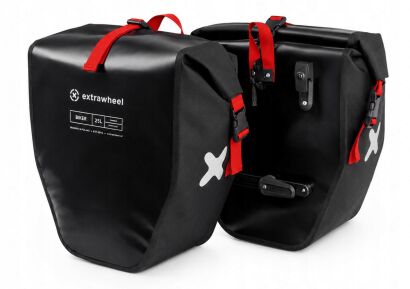 Sakwy rowerowe na bagażnik Extrawheel Biker black (2x25l) 50L