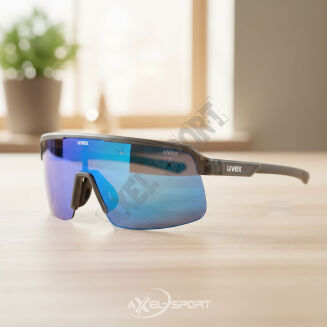Okulary rowerowe przeciwsłoneczne UVEX Dyrt smoke matt/mirror blue (S3) - 2