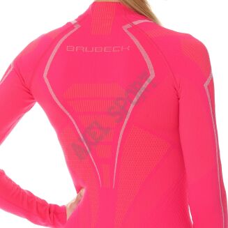 Bluza damska ciepła BRUBECK THERMO fuksja M - 3