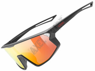 Okulary rowerowe UVEX Skyryse Jr. black matt (mirror red) S3 - 2