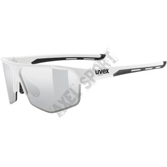 Okulary rowerowe UVEX Axos set white matt (mirror silver) S3/S0 - 2
